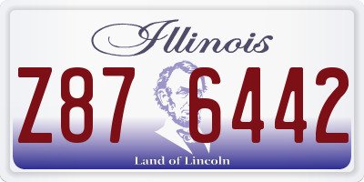 IL license plate Z876442