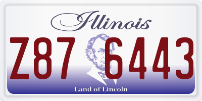 IL license plate Z876443