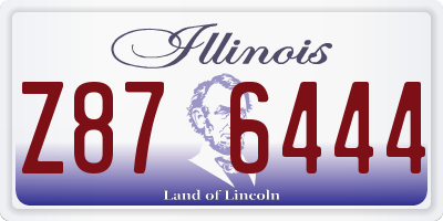 IL license plate Z876444
