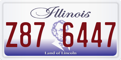 IL license plate Z876447