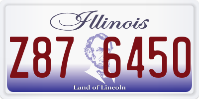 IL license plate Z876450