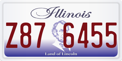 IL license plate Z876455