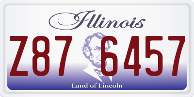 IL license plate Z876457