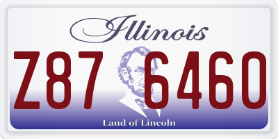 IL license plate Z876460