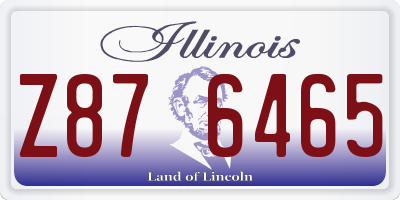 IL license plate Z876465