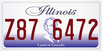 IL license plate Z876472