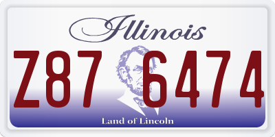 IL license plate Z876474