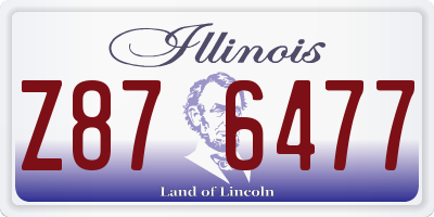 IL license plate Z876477