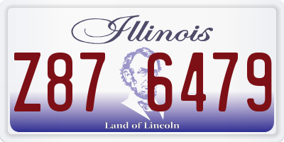 IL license plate Z876479