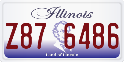 IL license plate Z876486