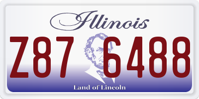 IL license plate Z876488