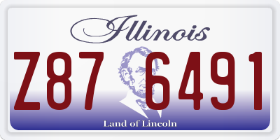 IL license plate Z876491