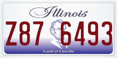 IL license plate Z876493