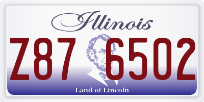 IL license plate Z876502