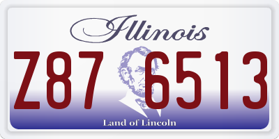 IL license plate Z876513