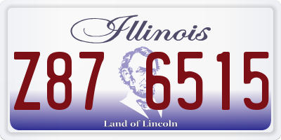 IL license plate Z876515