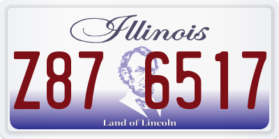IL license plate Z876517