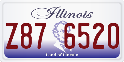 IL license plate Z876520