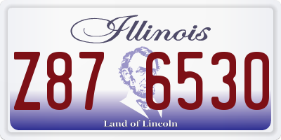 IL license plate Z876530