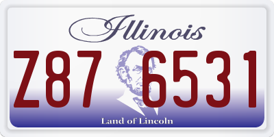 IL license plate Z876531