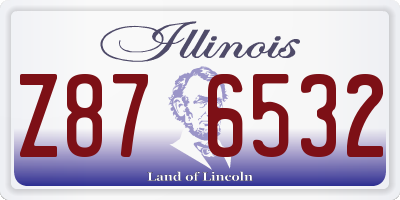 IL license plate Z876532