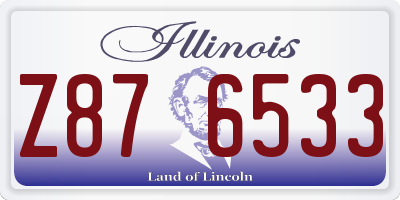 IL license plate Z876533