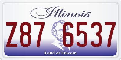 IL license plate Z876537
