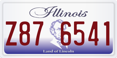 IL license plate Z876541