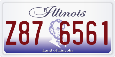 IL license plate Z876561