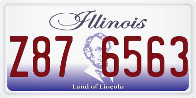 IL license plate Z876563