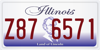 IL license plate Z876571
