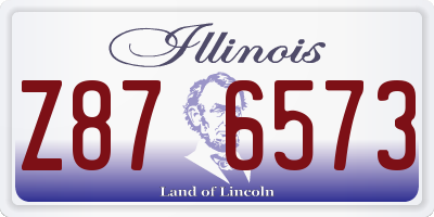 IL license plate Z876573