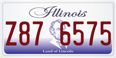 IL license plate Z876575