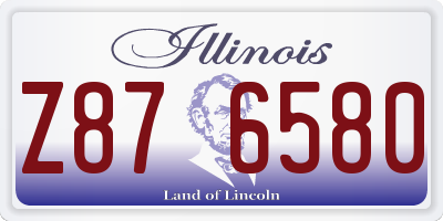 IL license plate Z876580
