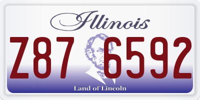 IL license plate Z876592