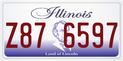 IL license plate Z876597