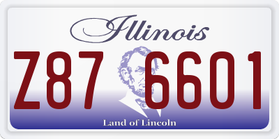 IL license plate Z876601