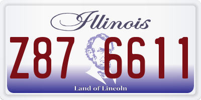 IL license plate Z876611