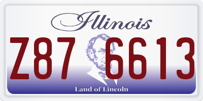 IL license plate Z876613