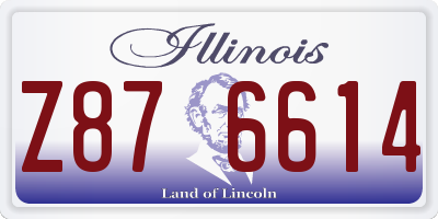 IL license plate Z876614