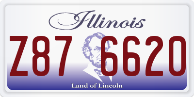 IL license plate Z876620