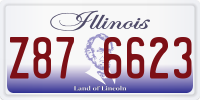 IL license plate Z876623