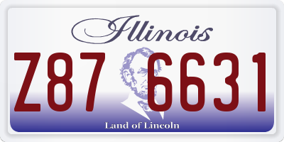 IL license plate Z876631
