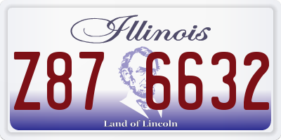 IL license plate Z876632