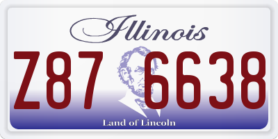IL license plate Z876638