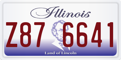 IL license plate Z876641