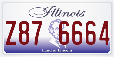 IL license plate Z876664