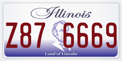 IL license plate Z876669