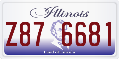 IL license plate Z876681