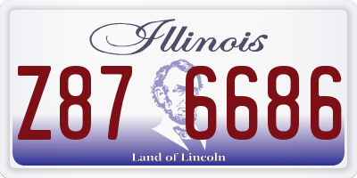 IL license plate Z876686